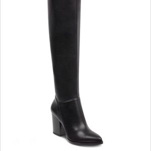 Marc Fisher Anata Round Toe Tall Leather Boots